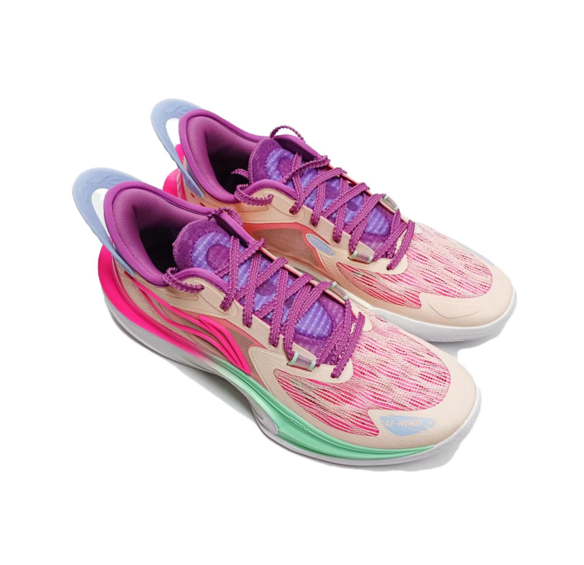 Li-Ning Sonic 11 V2 'Beige Neon Pink Mint' ABAT045-5