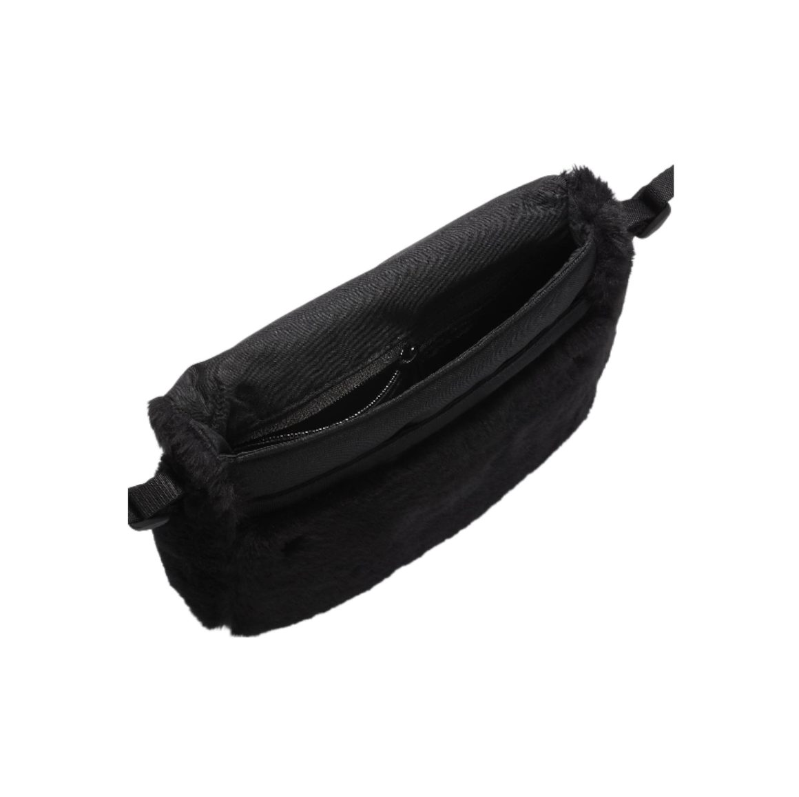 Nike Sportswear Futura 365 Faux Fur Crossbody Bag 1L 'Black White' FB3048-010