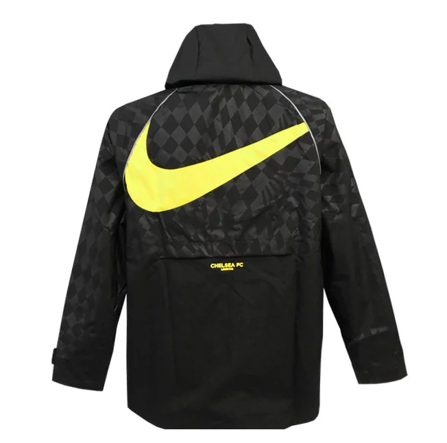 Nike Chelsea FC AWF Soccer Jacket 'Black Yellow' DB4571-010