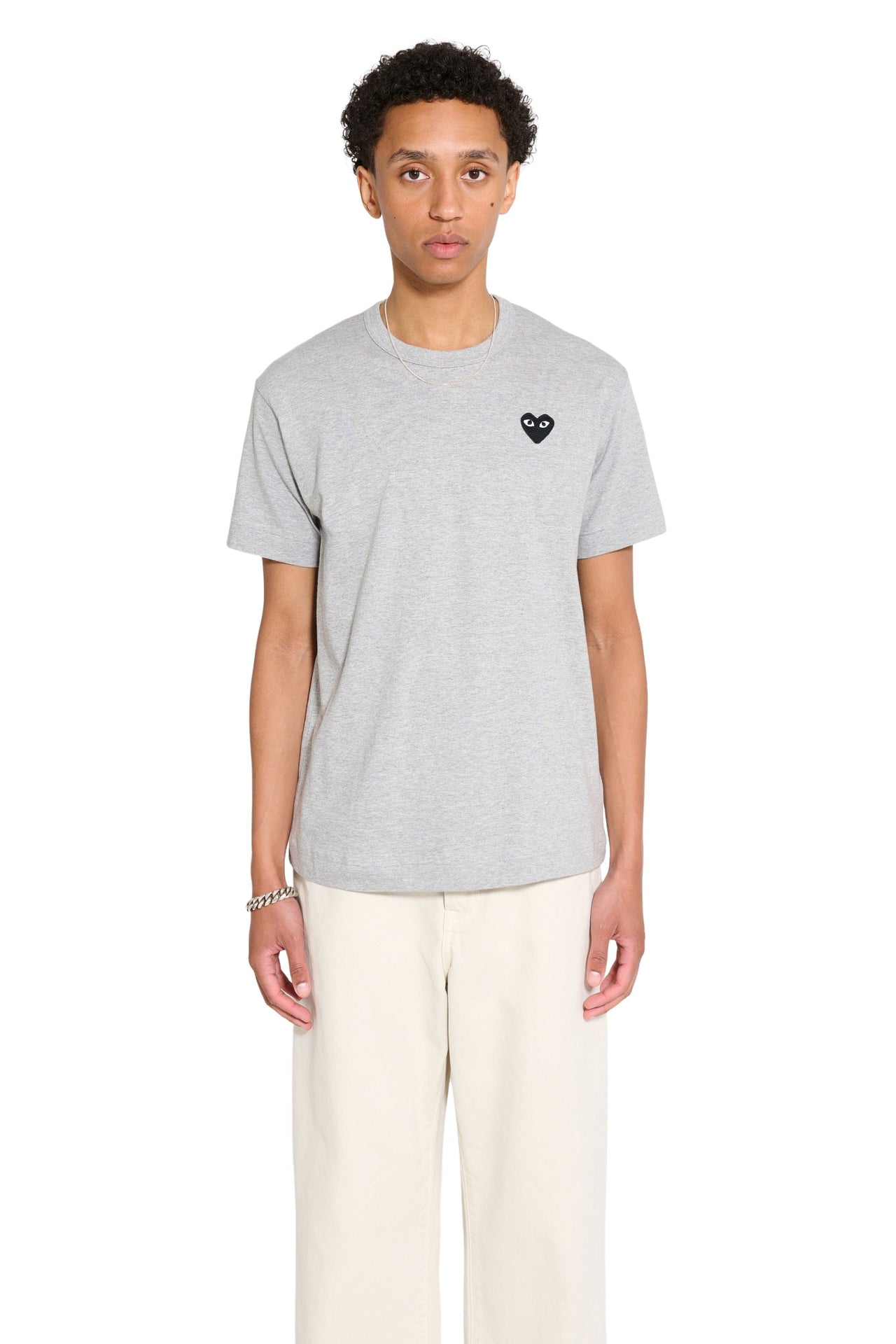 COMME des GARCONS PLAY SS25 Heart T-Shirt 'Grey' AX-T076-051-1