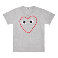 (WMNS) COMME des GARCONS PLAY FW25 Red Heart Sketch T-Shirt 'Grey' AZ-T265-051-1