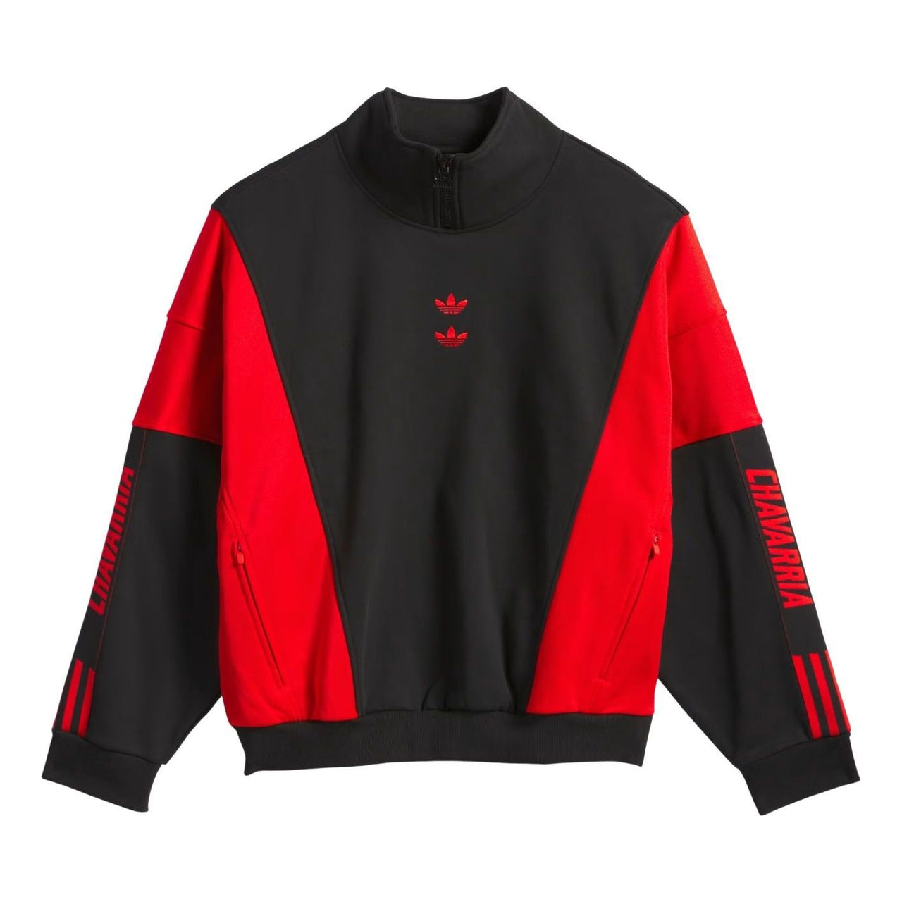 adidas x Willy Chavarria Watsonville Sweatshirt 'Black Red' KD9347