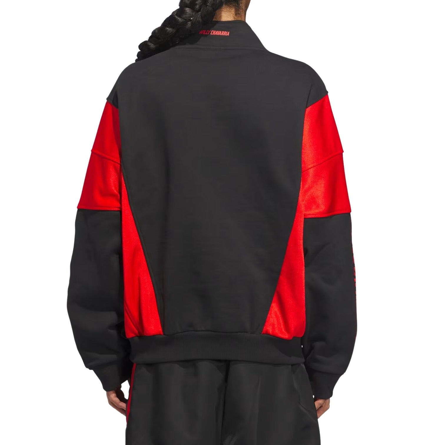 adidas x Willy Chavarria Watsonville Sweatshirt 'Black Red' KD9347