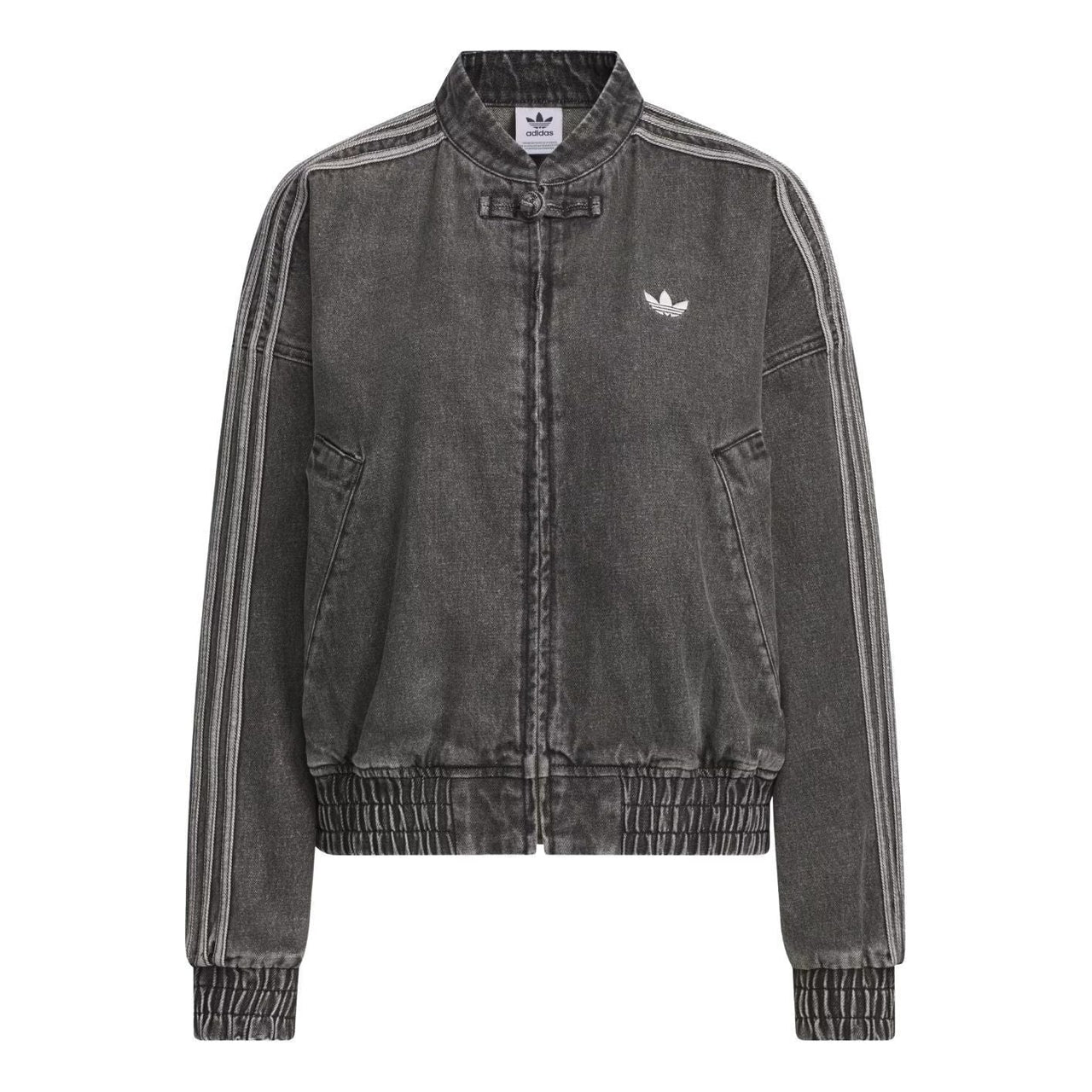 (WMNS) adidas CTT Jersey Jacket Asia Sizing 'Medium Black Denim' JY8274