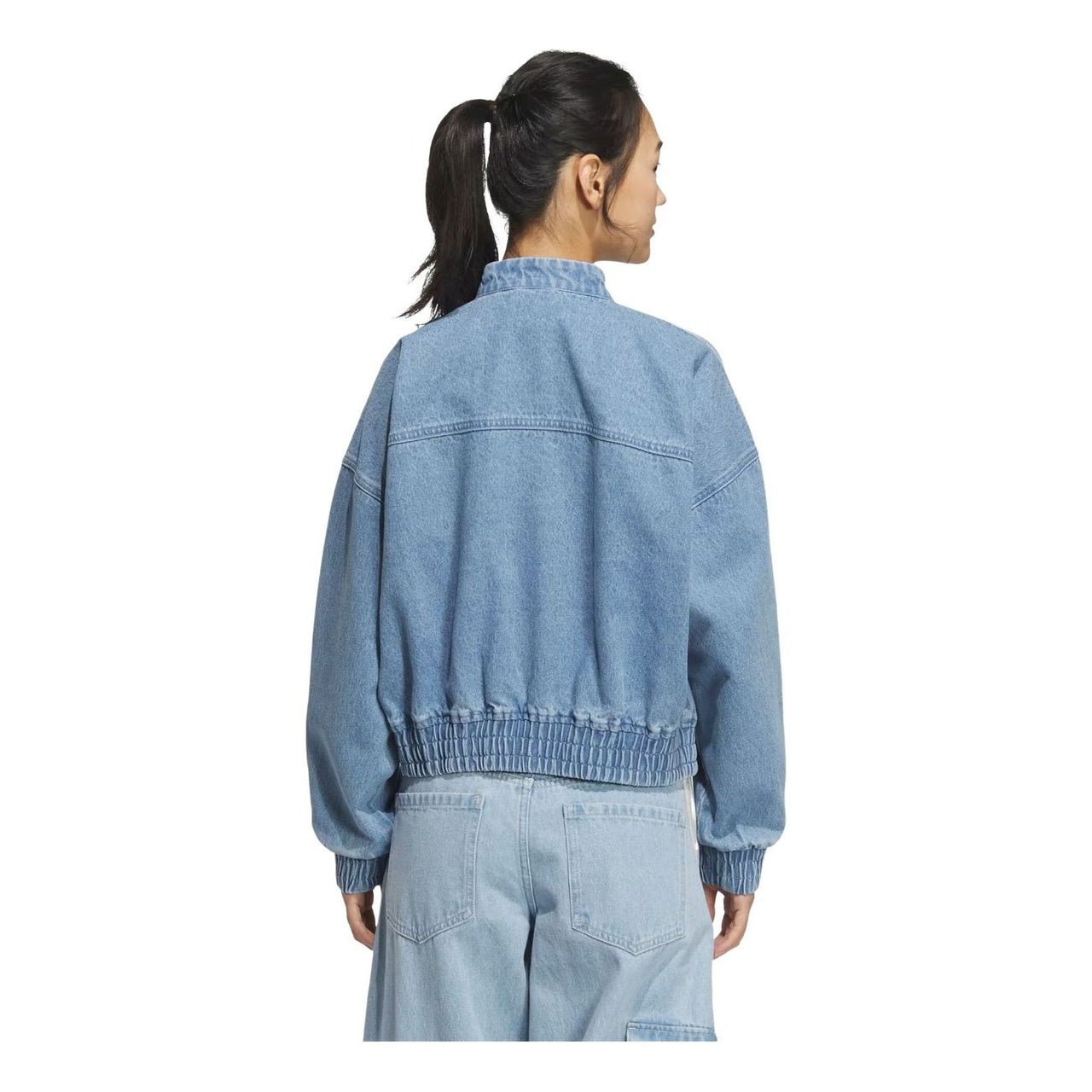 (WMNS) adidas CTT Jersey Jacket Asia Sizing 'Light Denim' JZ9924