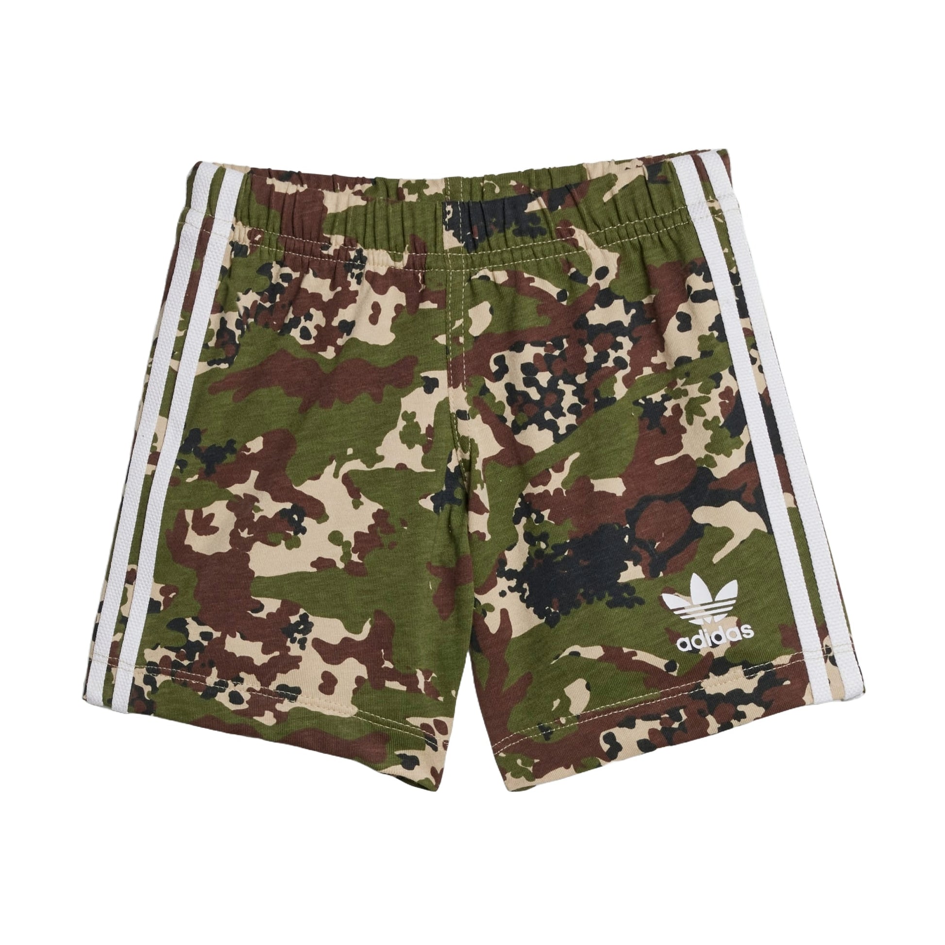 (TD) adidas Camo Shorts T-shirt Set Asia Sizing 'White' IS3263