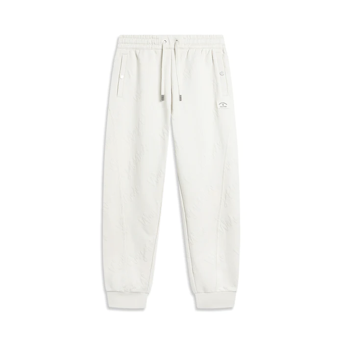 Li-Ning Way of Wade Love & Passion Embroidered Sweat Pants 'Whtie' AKLU017-2