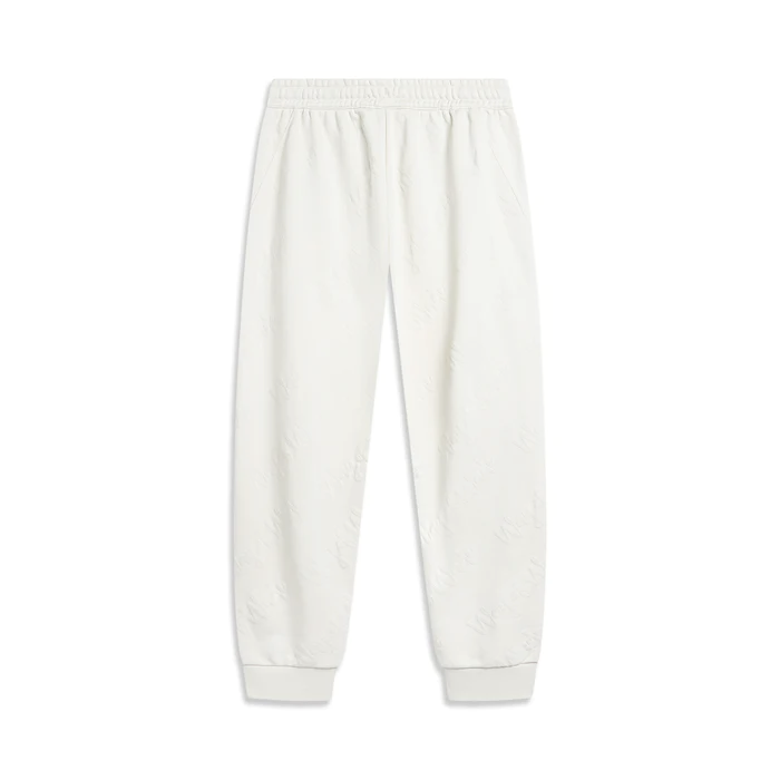 Li-Ning Way of Wade Love & Passion Embroidered Sweat Pants 'Whtie' AKLU017-2