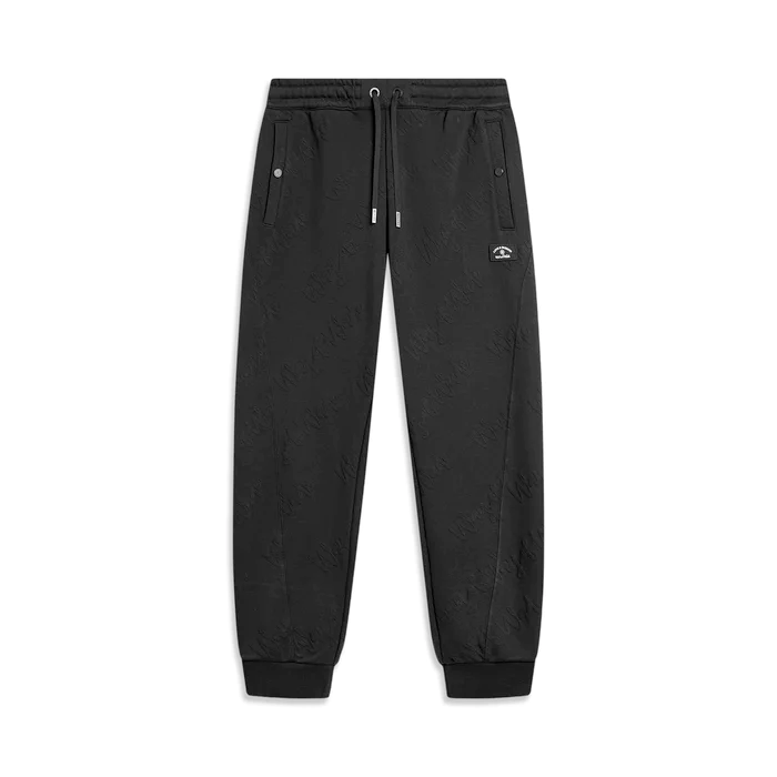 Li-Ning Way of Wade Love & Passion Embroidered Sweat Pants 'Black' AKLU017-1
