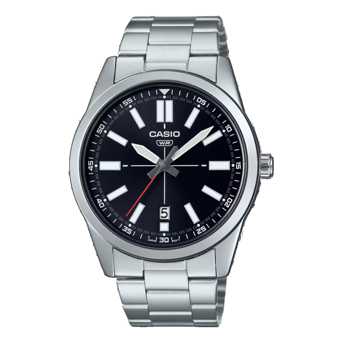 Casio Dress Pointer Display Analog Watch 'Steel Black' MTP-VD02D-1E