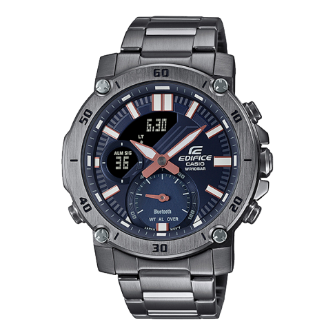 Casio Edifice Limited Edition Analog-Digital Watch 'Grey Metallic Blue' ECB-20YDC-1A