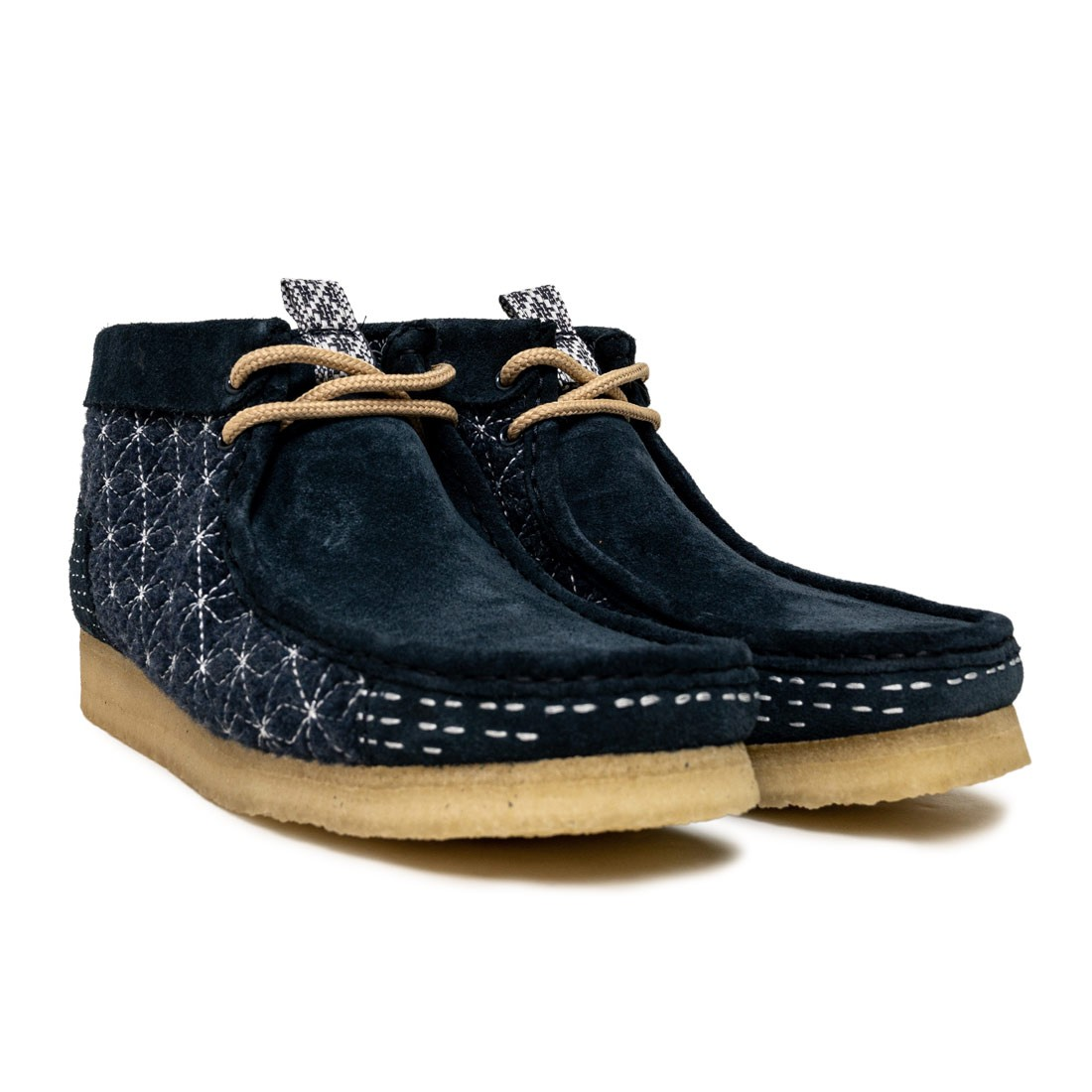 Clarks Wallabee Boots 'Navy Shashiko' 26169152