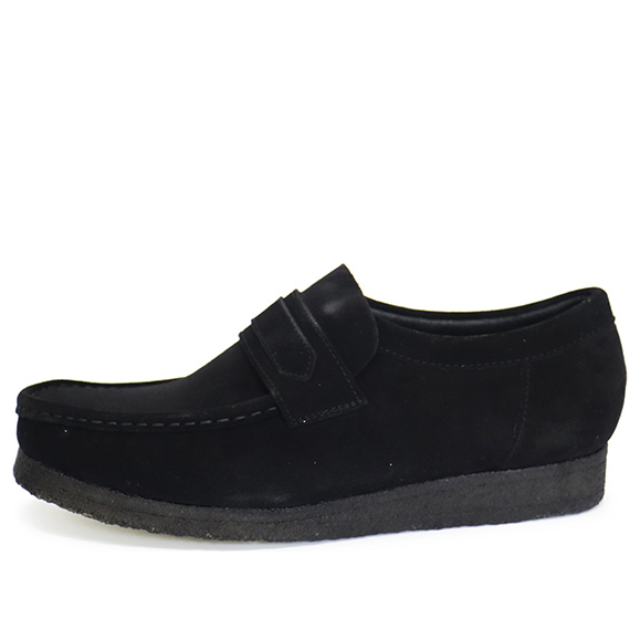 Clarks Wallabee Loafer Suede 'Black' 26172503