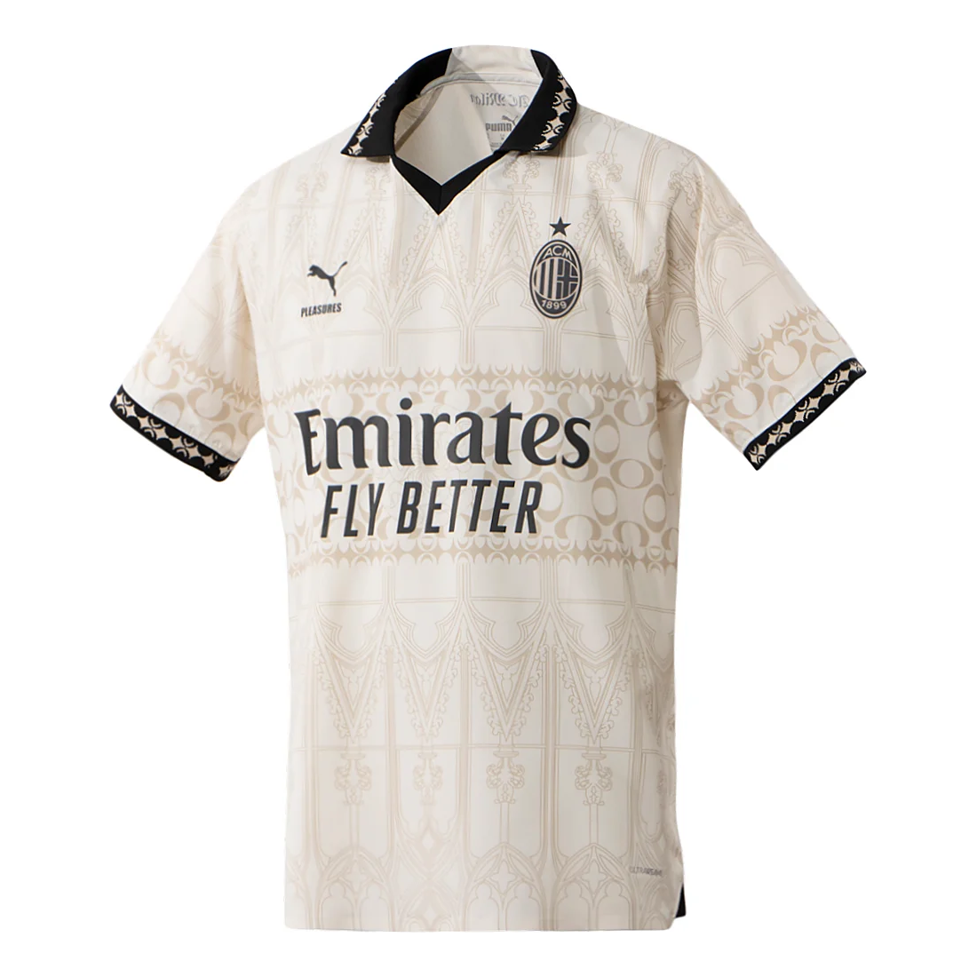 PUMA x Pleasures x AC Milan 23/24 Jersey 'Beige Black' 776066-02