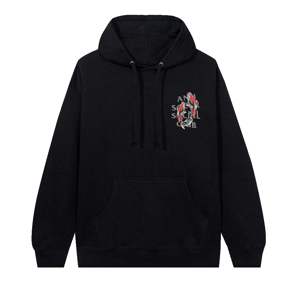 ANTI SOCIAL SOCIAL CLUB Koi Garden Hoodie 3M Reflective 'Black' 0657-1SS230106KGH3R-BLAC