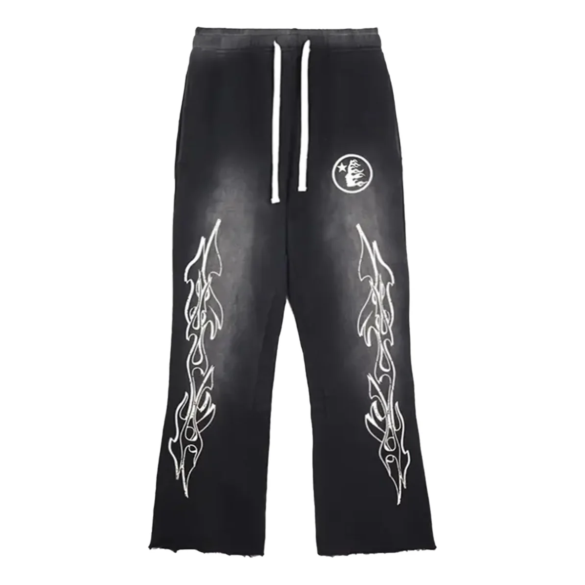 Hellstar Flame Flare Sweatpants 'Grey' FLAM03