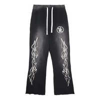 Hellstar Flame Flare Sweatpants 'Grey' FLAM03