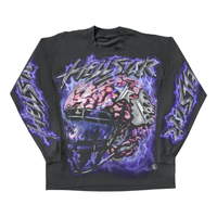Hellstar Powered By The Star Long-Sleeve T-Shirt 'Black Purple' HS-LST1-BLAC