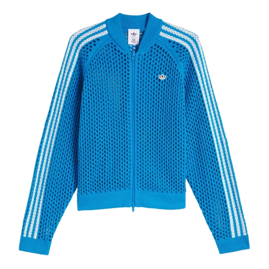 adidas x CLOT FW24 Crochet Track Jacket Asia Sizing 'Bright Blue' JF4268