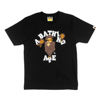 (WMNS) A Bathing Ape Crystal Stone T-Shirt 'Black White' 002TEJ802003LBKM