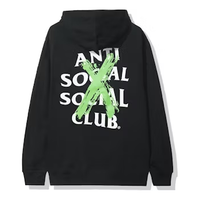 ANTI SOCIAL SOCIAL CLUB Cancelled Remix Hoodie 'Black Green' 0657-1FW190106CRH-BLAC