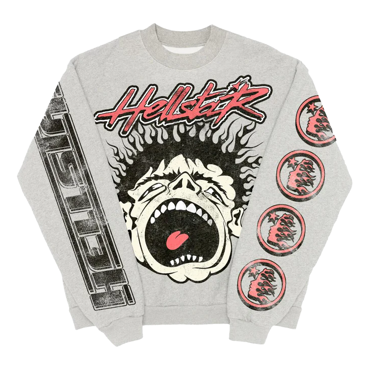 Hellstar Records Crewneck 'Heather Grey' HSRC-GREY