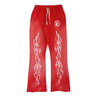 Hellstar Racer Path to Paradise Flared Sweatpants 'Vintage Red' HSFM-WASHEDRED