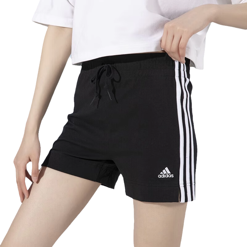 (WMNS) adidas 3 Tripes Shorts 'Black White' JY8574