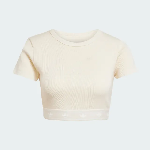 (WMNS) adidas Rib SS T-Shirt 'Yellow' JD0040