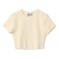 (WMNS) adidas Rib SS T-Shirt 'Yellow' JD0040