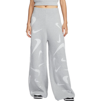 (WMNS) Nike High-Waisted Wide-Leg Knit Pants Asia Sizing 'Grey' FD4289-077