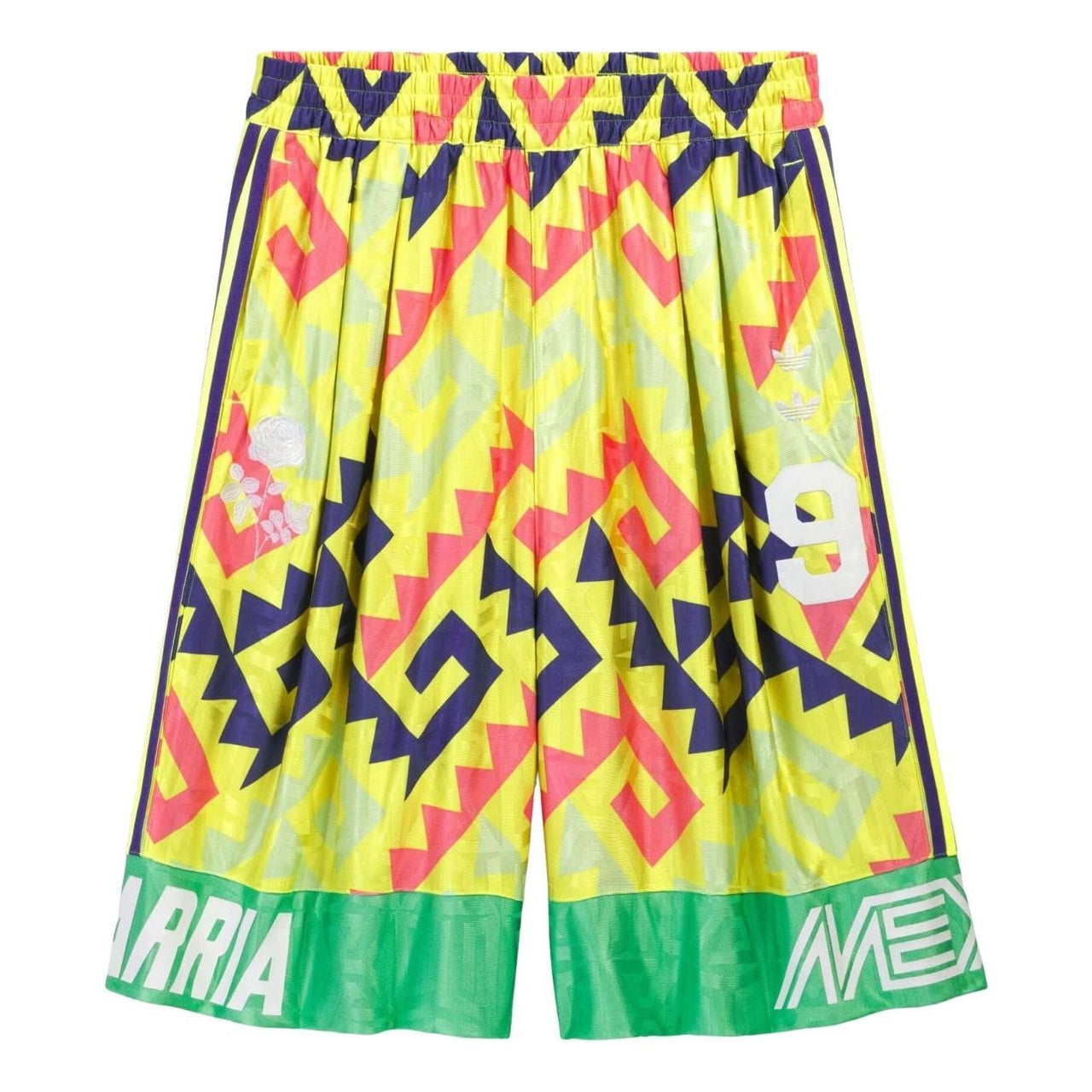 adidas x Chavarria AOP Goalkeeper Short Asia Sizing 'Solar Lemon Pure Purpl Solar Turbo' KU7804