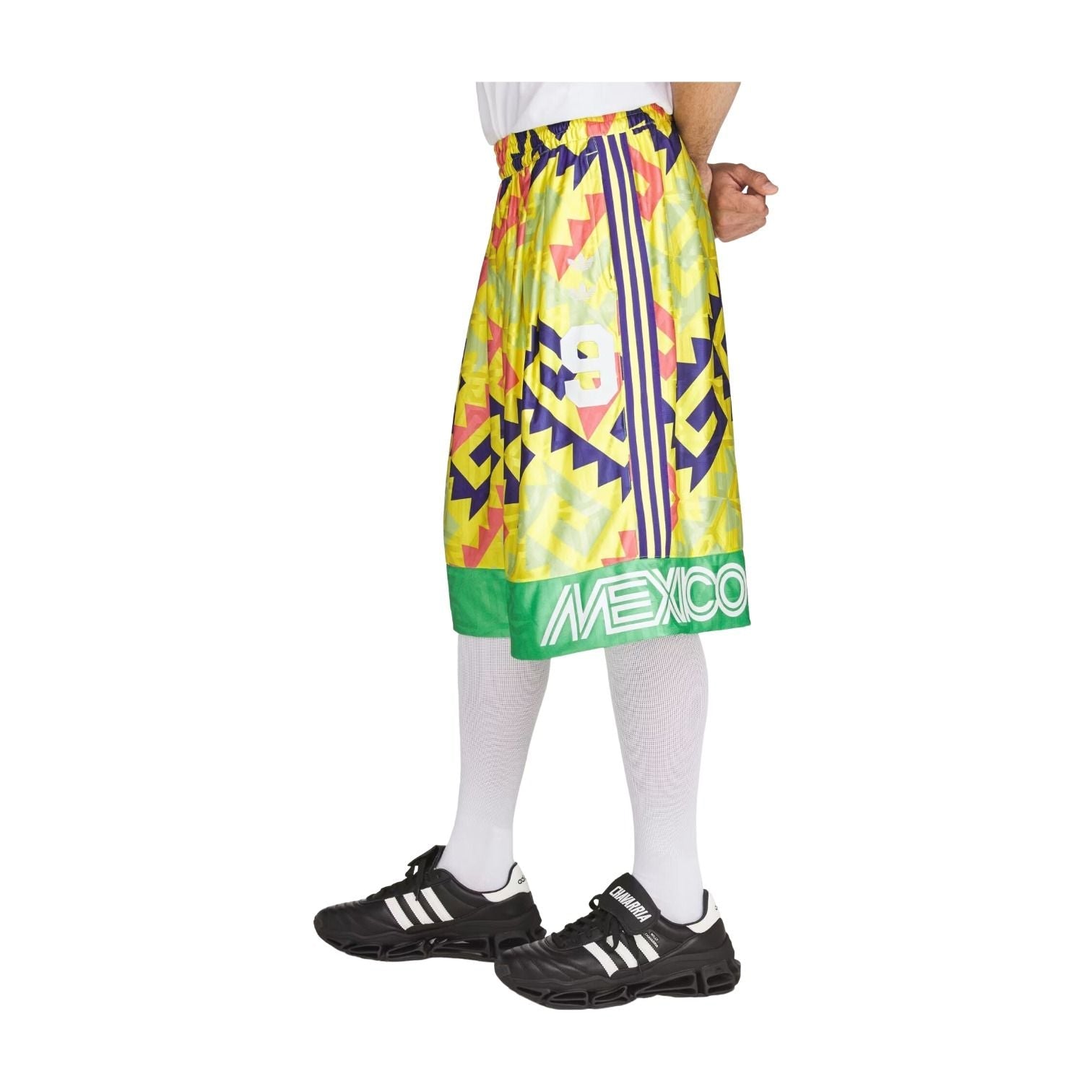 adidas x Chavarria AOP Goalkeeper Short Asia Sizing 'Solar Lemon Pure Purpl Solar Turbo' KU7804