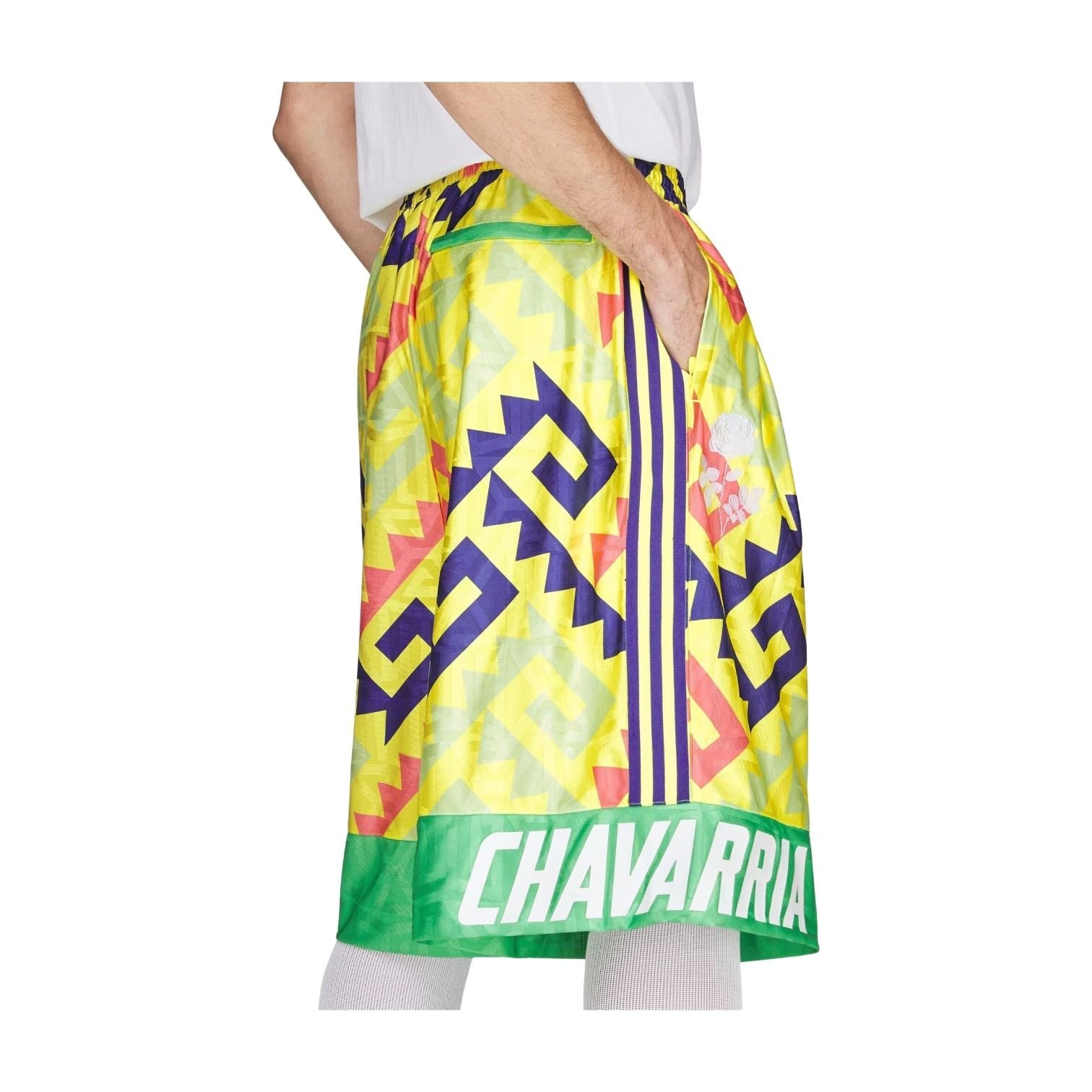 adidas x Chavarria AOP Goalkeeper Short Asia Sizing 'Solar Lemon Pure Purpl Solar Turbo' KU7804