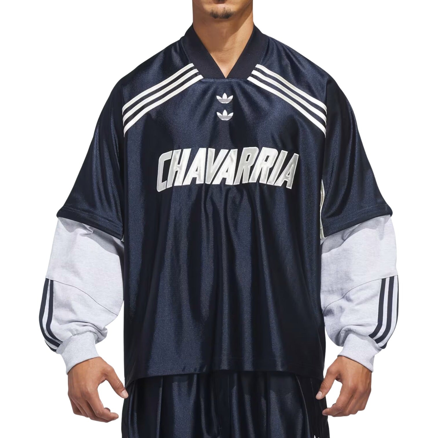 adidas x Willy Chavarria LS Dazzle Jersey 'Legend Ink Light Grey Heather' KD1799