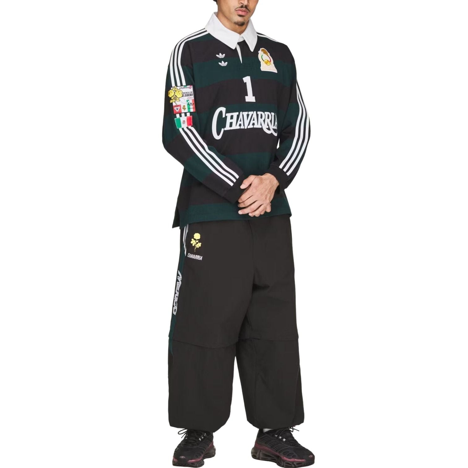 adidas x Chavarria LS Rugby Shirt Asia Sizing 'Black' KV1977