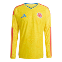 adidas Colombia 26 Home Authentic Long Sleeve Jersey 'Impact Yellow' JZ8789
