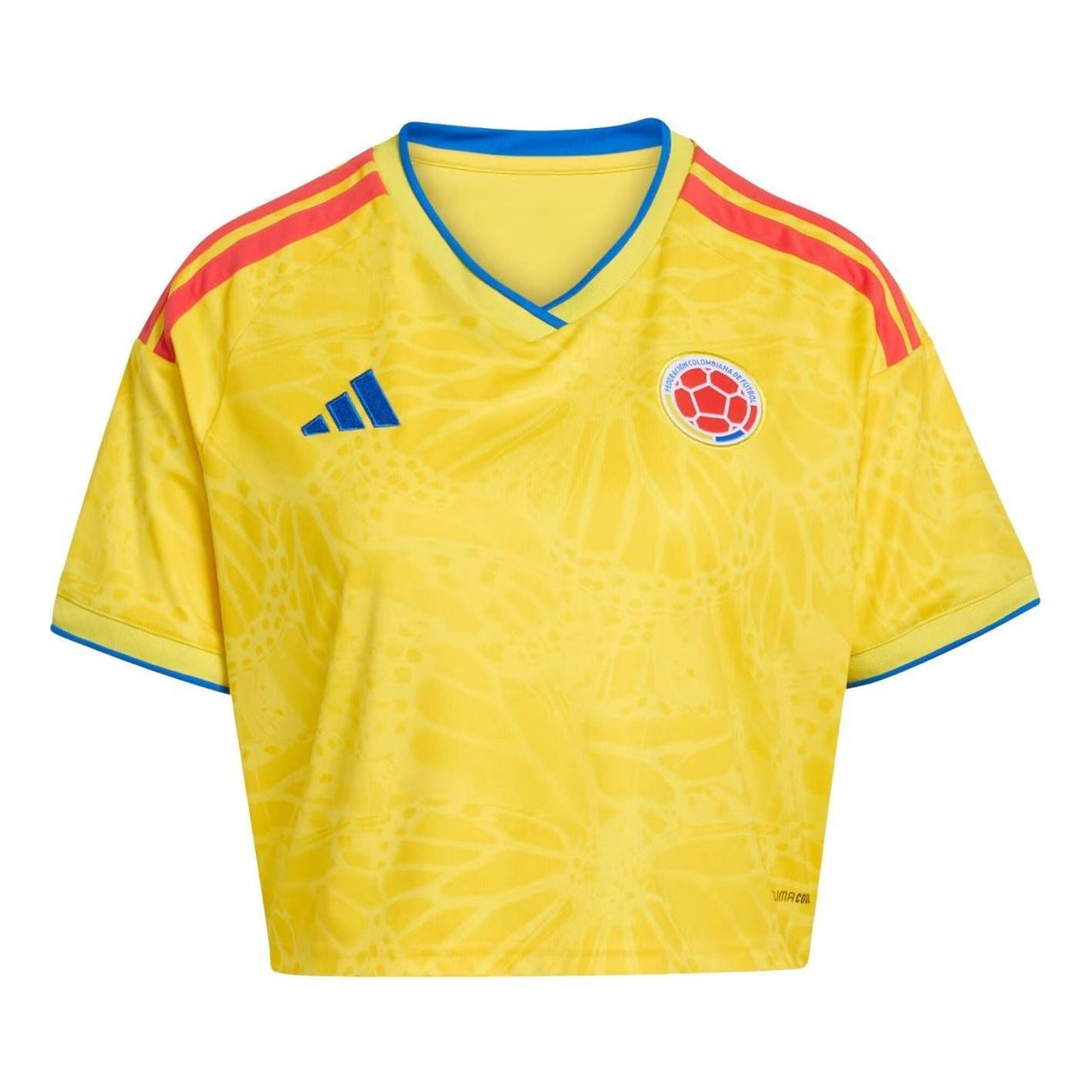 (WMNS) adidas Colombia 26 Home Cropped Jersey 'Impact Yellow' KE8087