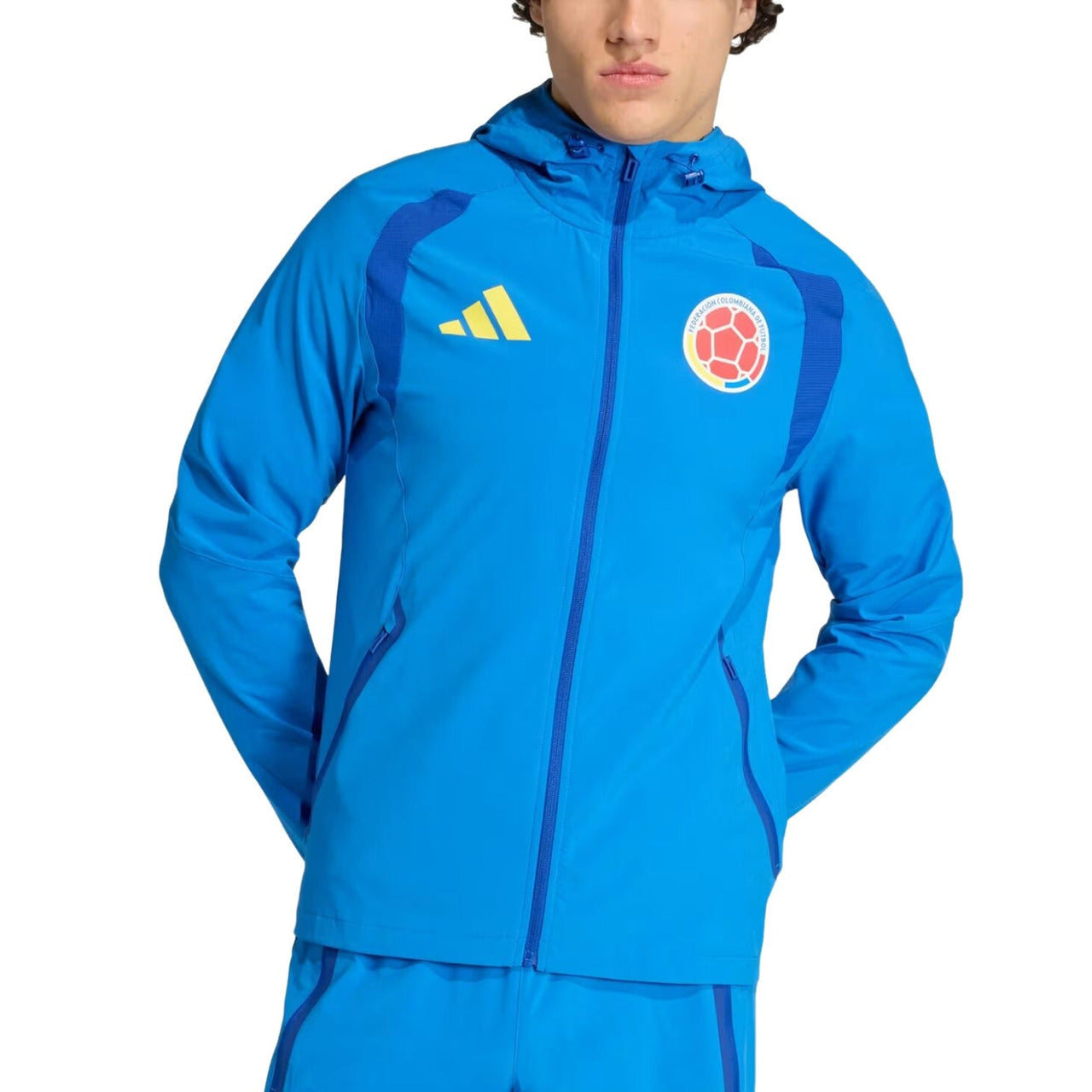 adidas Colombia Tiro Travel Full Zip Windbreaker 'Victory Blue' KH3824