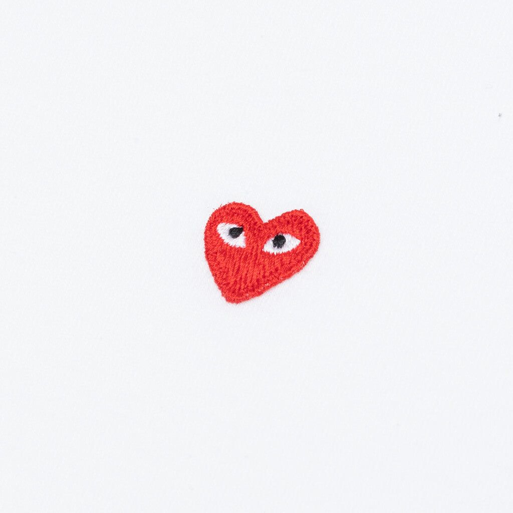 COMME des GARCONS PLAY SS25 Small Heart Long-Sleeve T-Shirt 'White' AZ-T308-051-2