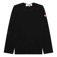 COMME des GARCONS PLAY SS25 x Invader Double Pixel Heart Long Sleeve T-Shirt 'Black' AZ-T330-051-1
