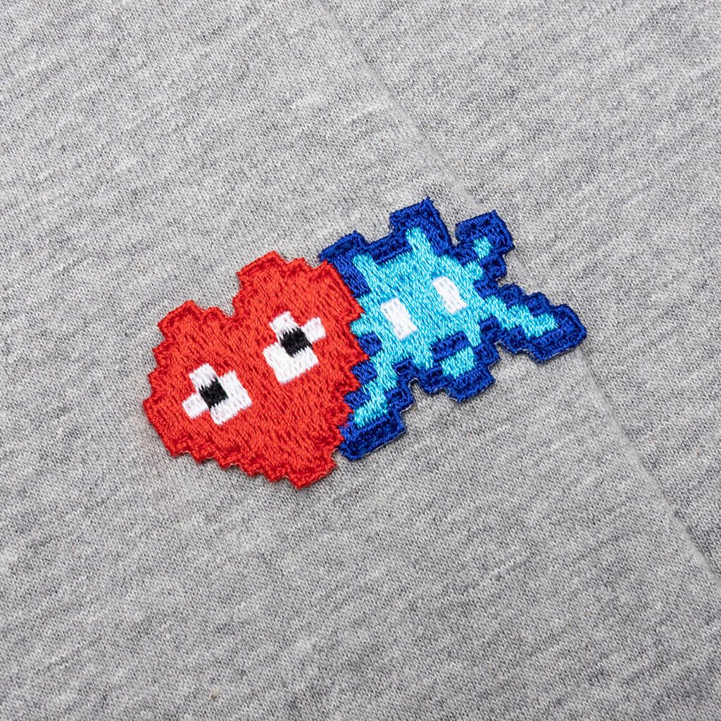 COMME des GARCONS PLAY FW25 x Invader Double Pixel Heart Long Sleeve T-Shirt 'Gray' AZ-T330-051-2