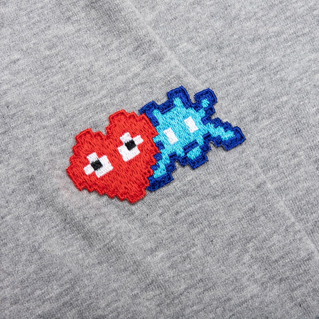 (WMNS) COMME des GARCONS PLAY SS25 x Invader Double Pixel Heart Long Sleeve T-Shirt 'Gray' AZ-T329-051-2