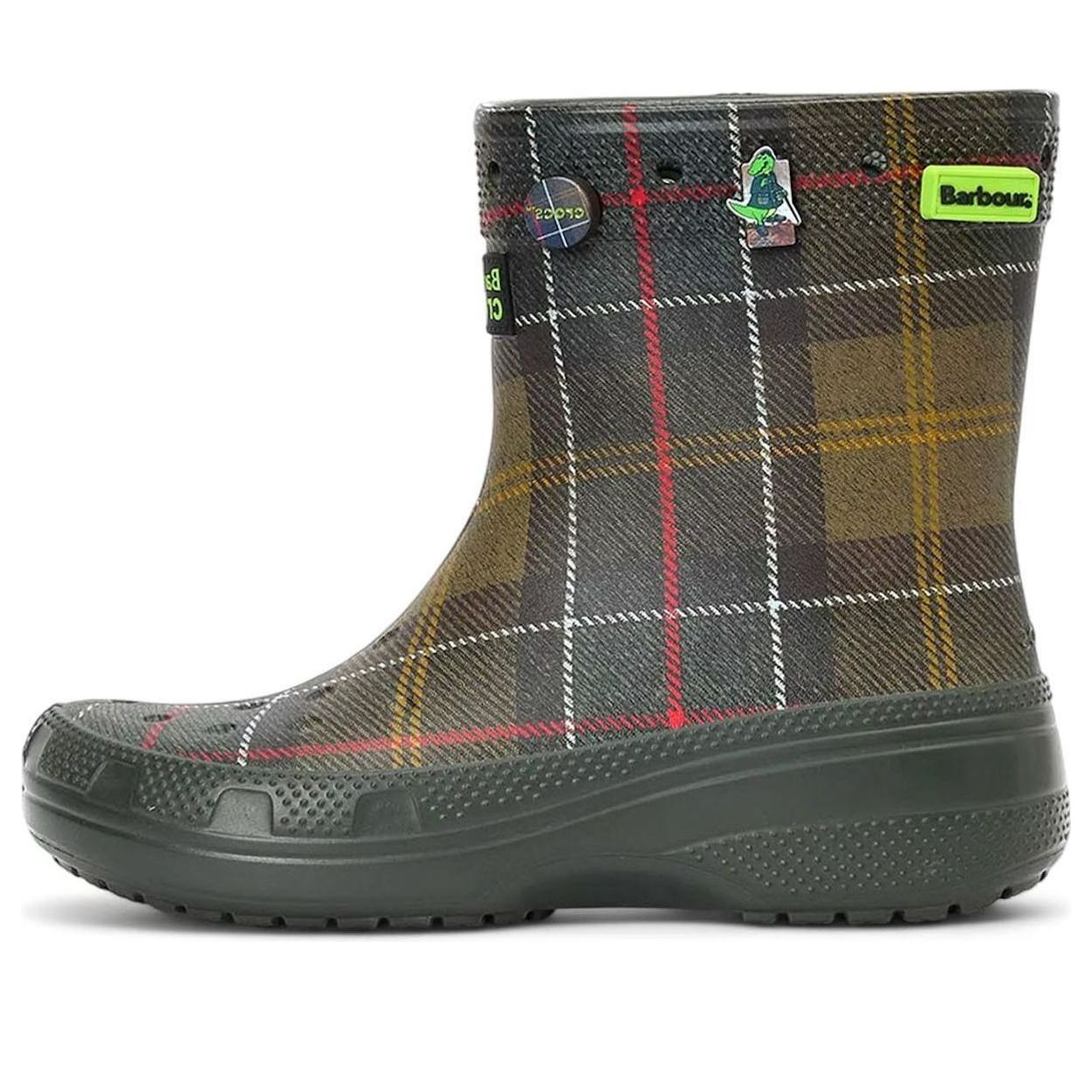 Crocs x Barbour Classic Boots 'Olive Plaid' 210899-3VT