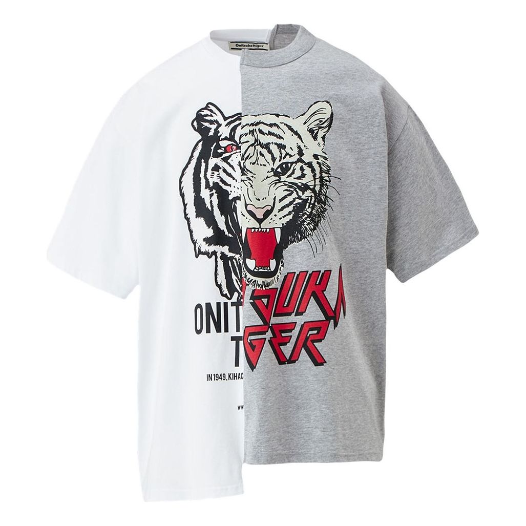 Onitsuka Tiger Graphic T-shirt 'White Grey' 2183B177-100