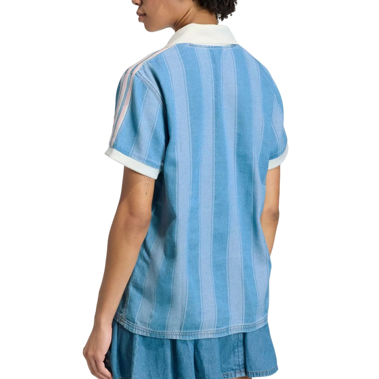 (WMNS) adidas Denim Football Jersey 'Indigo Denim' KD5448