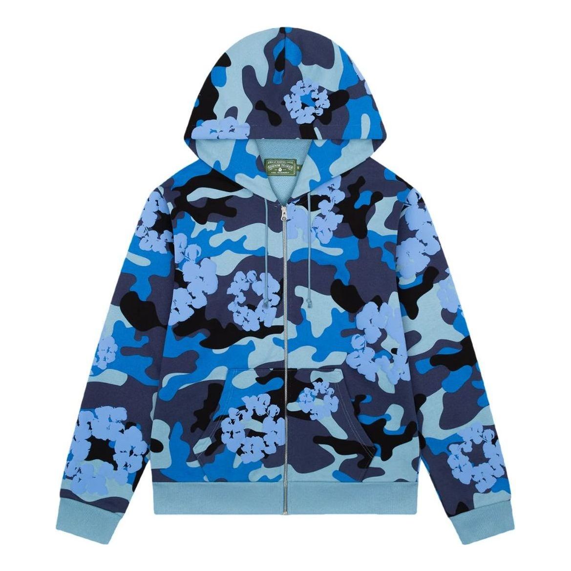 Denim Tears Cotton Wreath Hooded Jacket 'Blue Camo' DT-1001