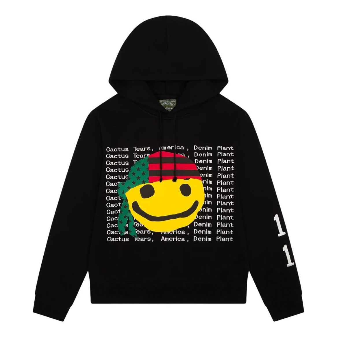 Denim Tears x Cactus Plant Flea Market Smiley Face Hoodie 'Black' DTCT-6018