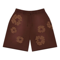 Denim Tears Mono Cotton Wreath Sweat Shorts 'Brown' SS25BRS0613