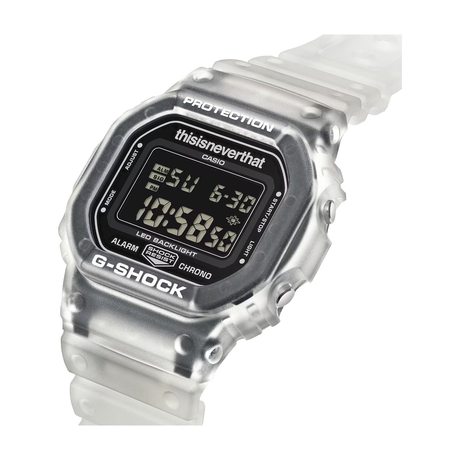 CASIO x thisisneverthat G-Shock Digital 5600 Series 'Silver White' DW-5600TNT-7